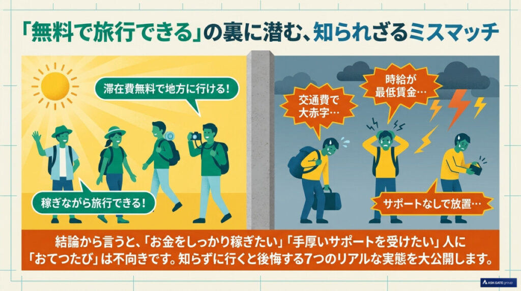 おてつだびで起こるミスマッチの図解