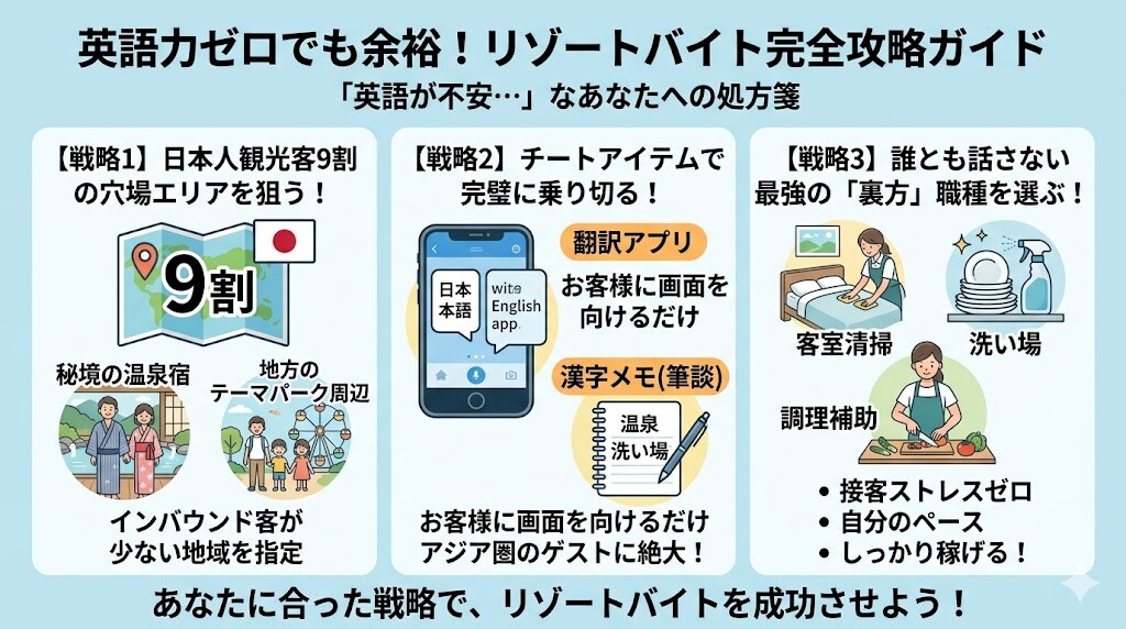 英語が話せなくてもリゾートバイトは余裕でできる理由と実態