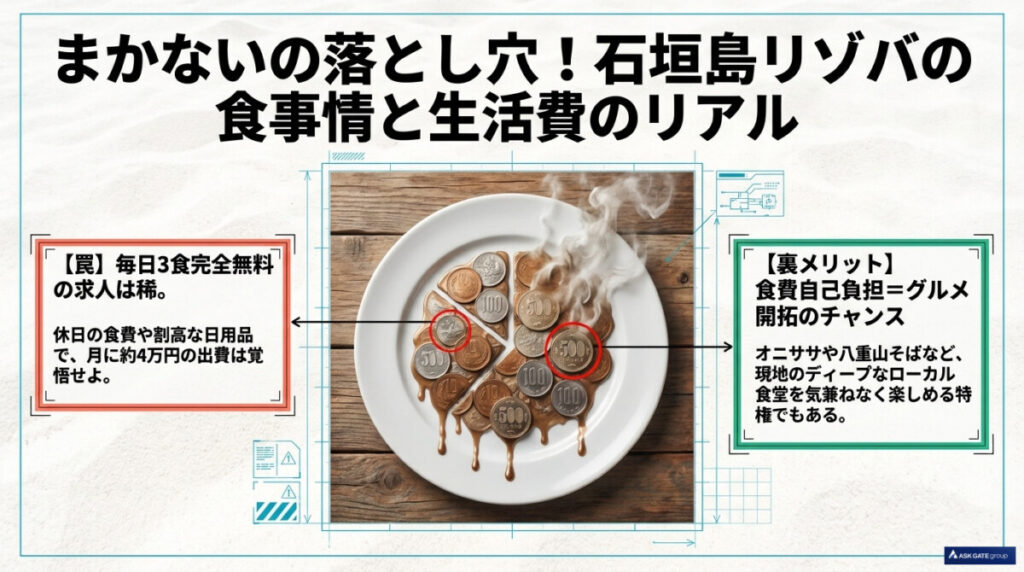 まかない（食費無料）の落とし穴！石垣島リゾバの食事情と生活費のリアル