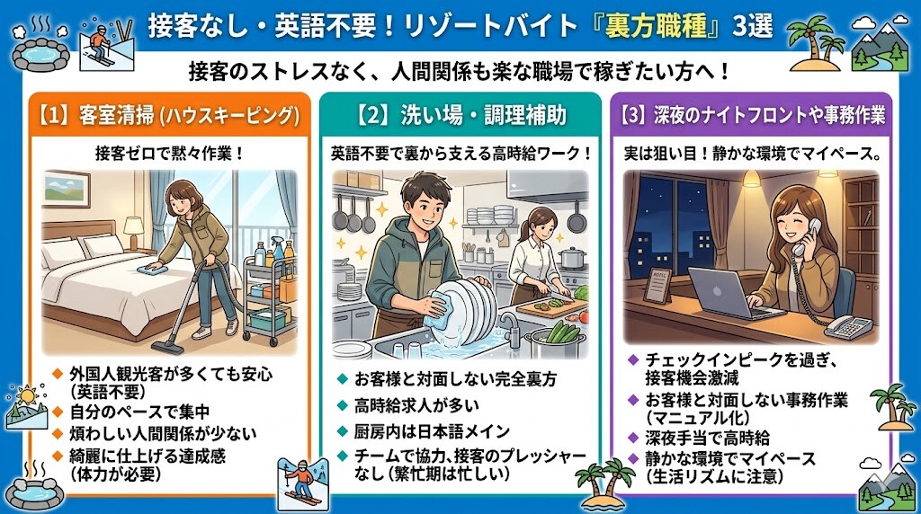 回避派必見】英語を使わない「裏方」が人間関係も楽で高時給に稼げる職種3選