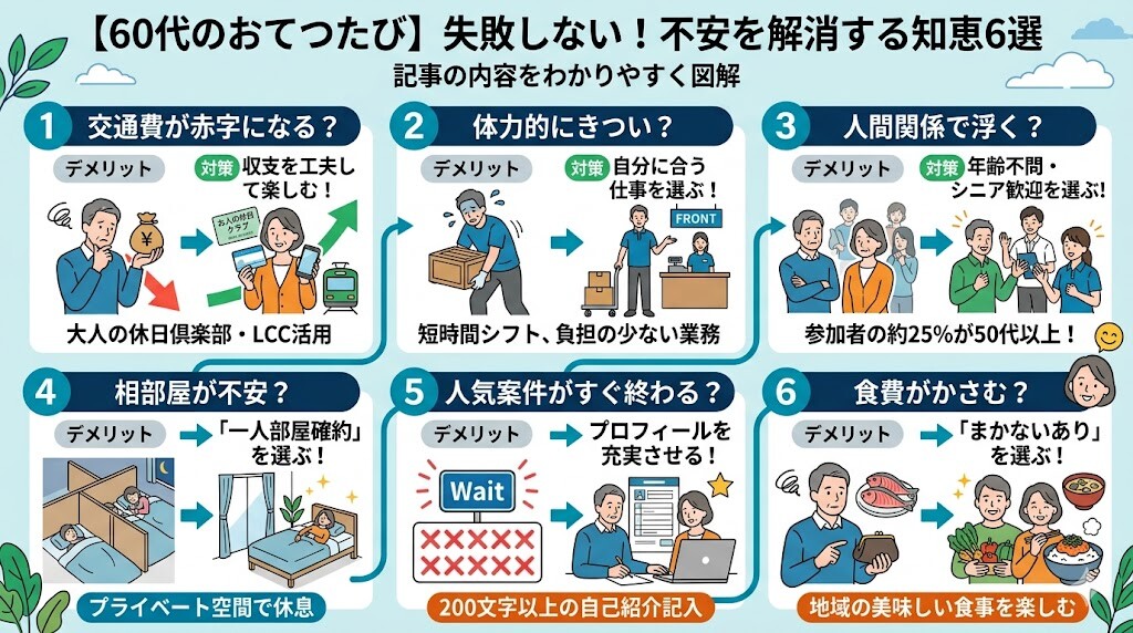 おてつたび北海道に60代・夫婦で参加するデメリット6選と後悔しない対策