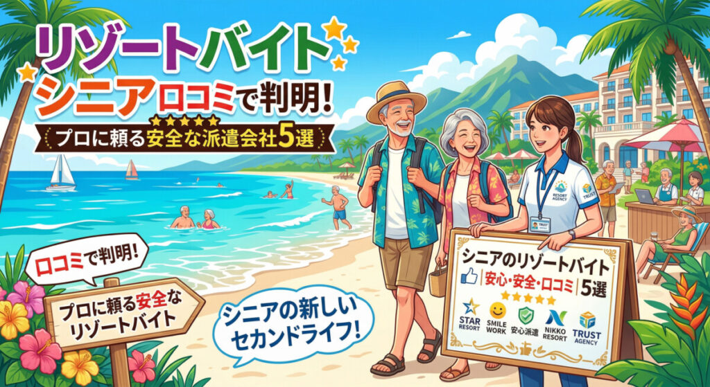リゾートバイト シニア 口コミで判明！プロに頼る安全な派遣会社5選　アイキャッチ