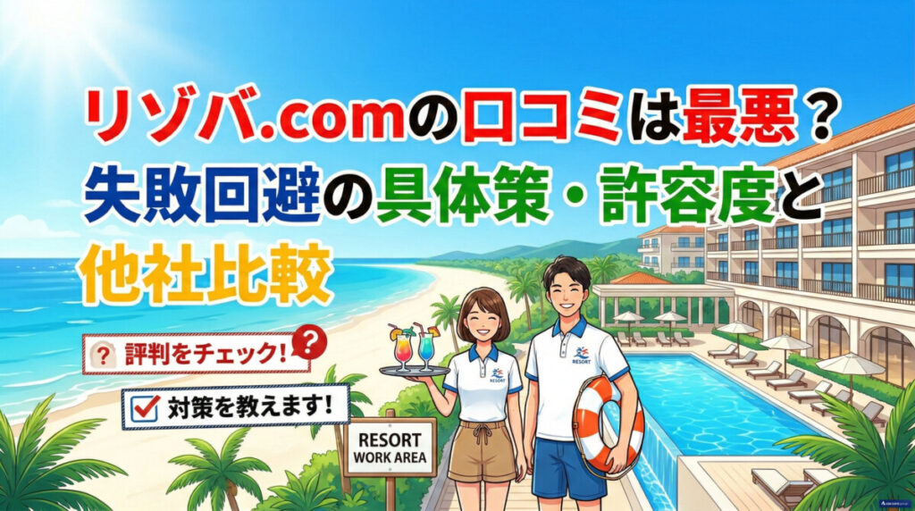 リゾバ.comの口コミは最悪？失敗回避の具体策・許容度と他社比較　アイキャッチ