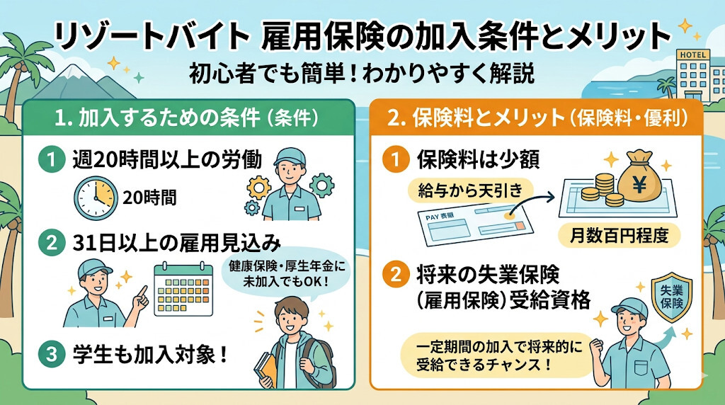 雇用保険の加入条件をわかりやすく図解