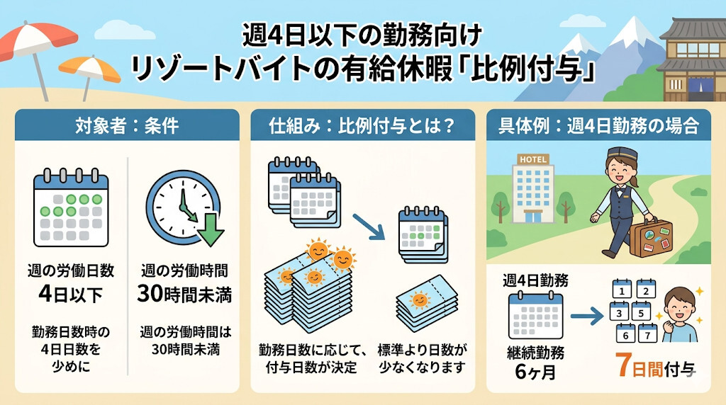 労働基準法第39条に基づく付与日数と比例付与の仕組みをわかりやすく図解をわかりやすく図解