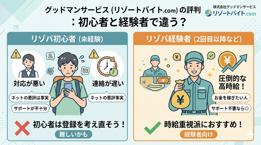 【結論】株式会社グッドマンサービスのレビュー・悪評の真相!初心者はやめとけをわかりやすく図解