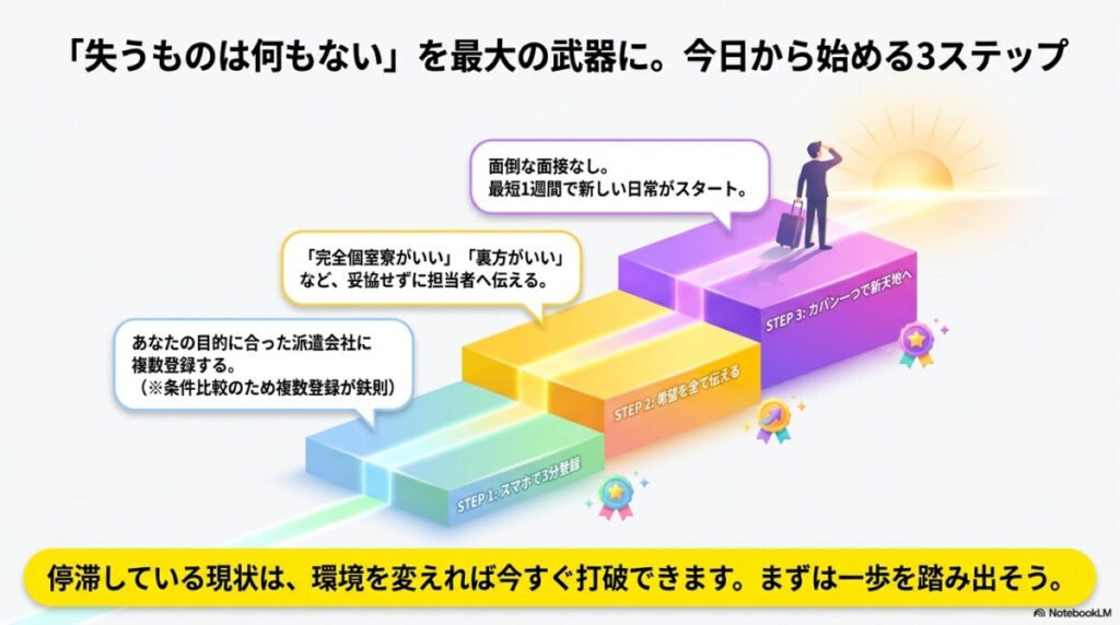 「失うものは何もない」を最大の武器に。今日から始める3ステップ