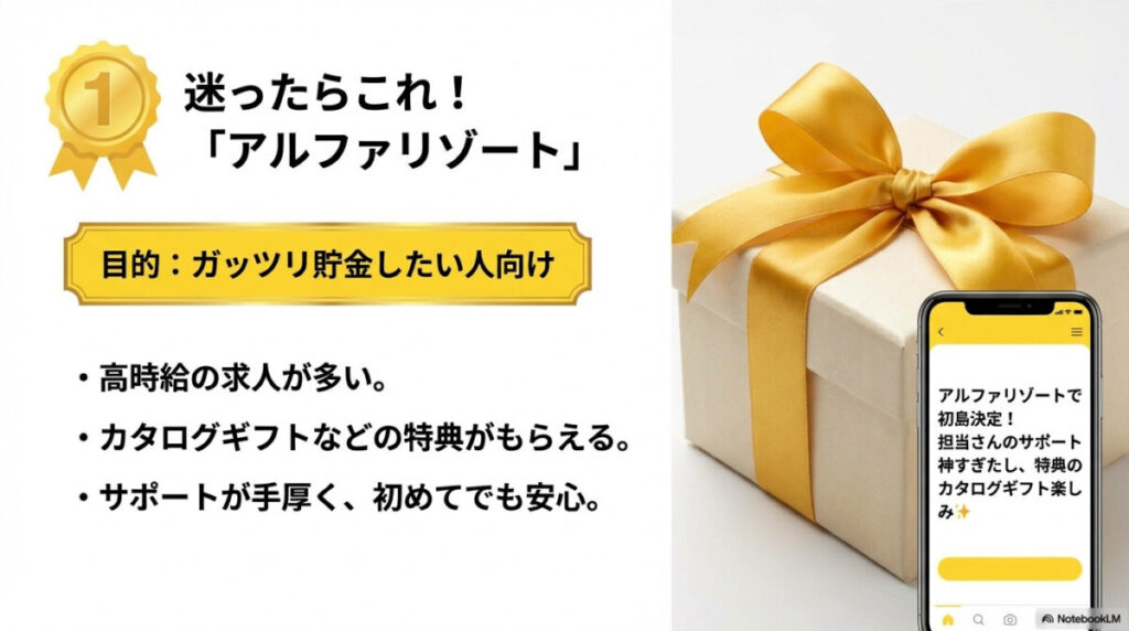 アルファリゾート(高時給・貯金重視派におすすめ)