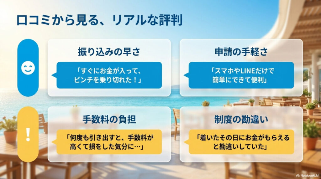 リゾートバイト前払いの口コミ・評判から見る5つの評価軸