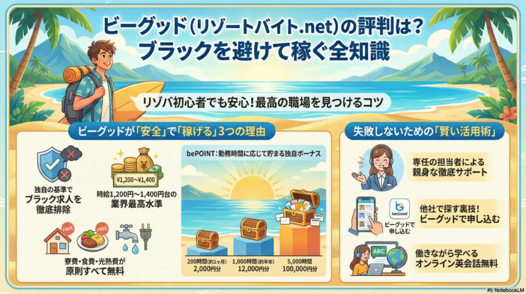 ビーグッドの評判がやばいって本当？リゾバで失敗しないための全知識のアイキャッチ