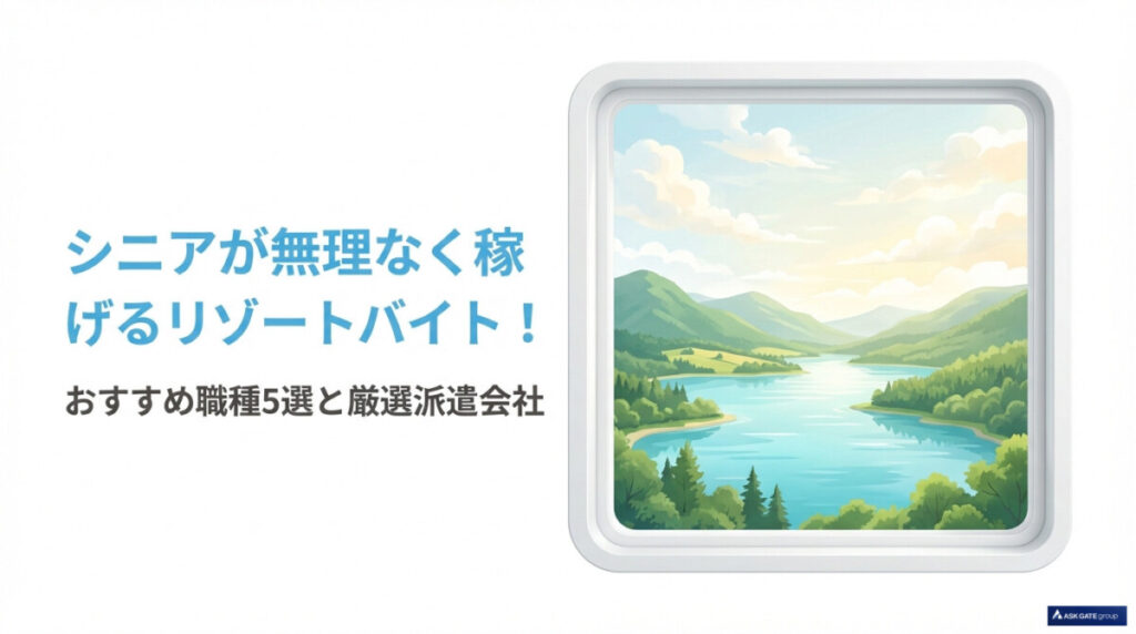 シニアが無理なく稼げるリゾートバイト！おすすめ職種5選と厳選派遣会社のアイキャッチ