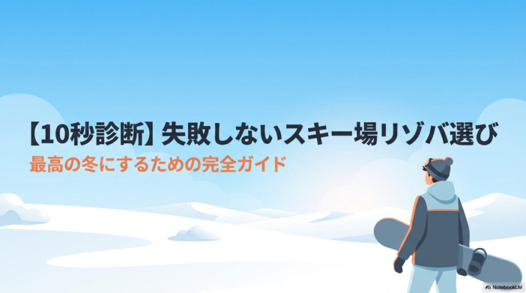 【10秒診断】リゾートバイトのスキー場おすすめ15選！失敗しない選び方のアイキャッチ