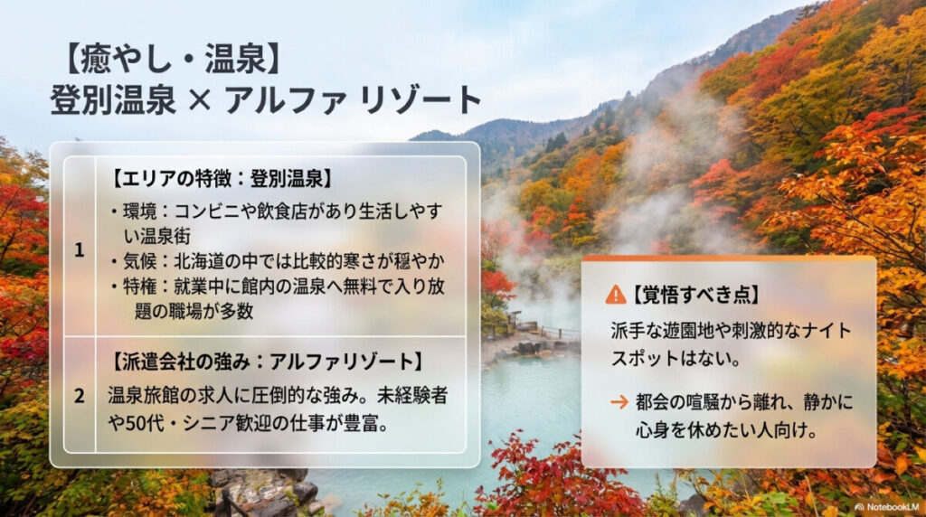 【目的別】まったり温泉利用OKと癒し重視なら「登別温泉」×「アルファリゾート」