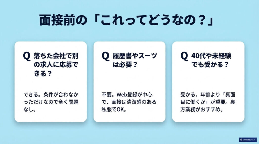 リゾートバイトの面接・不採用に関するよくある質問(FAQとPAA)