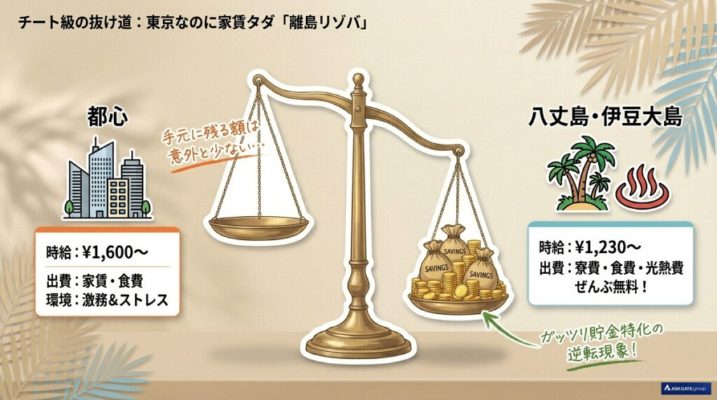 【抜け道ルート】都心の家賃が罠なら「八丈島・伊豆大島」などの離島リゾートバイトがおすすめ!