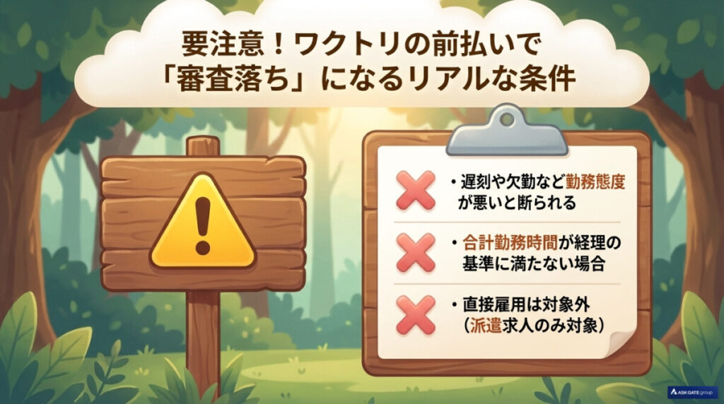 要注意!ワクトリの前払いで「審査落ち」になるリアルな条件とは?