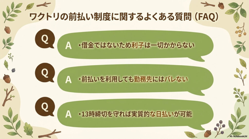 ワクトリの前払い制度に関するよくある質問(FAQ)