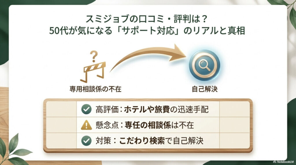 スミジョブの口コミ・評判は?50代が気になる「サポート対応」のリアルと真相