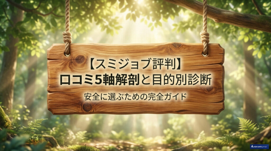 【スミジョブ 評判】やばい？口コミ5軸解剖と目的別診断で安全に選ぶ！のアイキャッチ