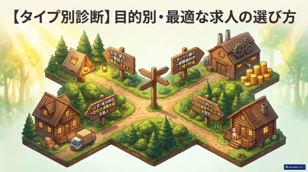 【タイプ別診断】スミジョブの評判から導く目的別・最適な求人の選び方