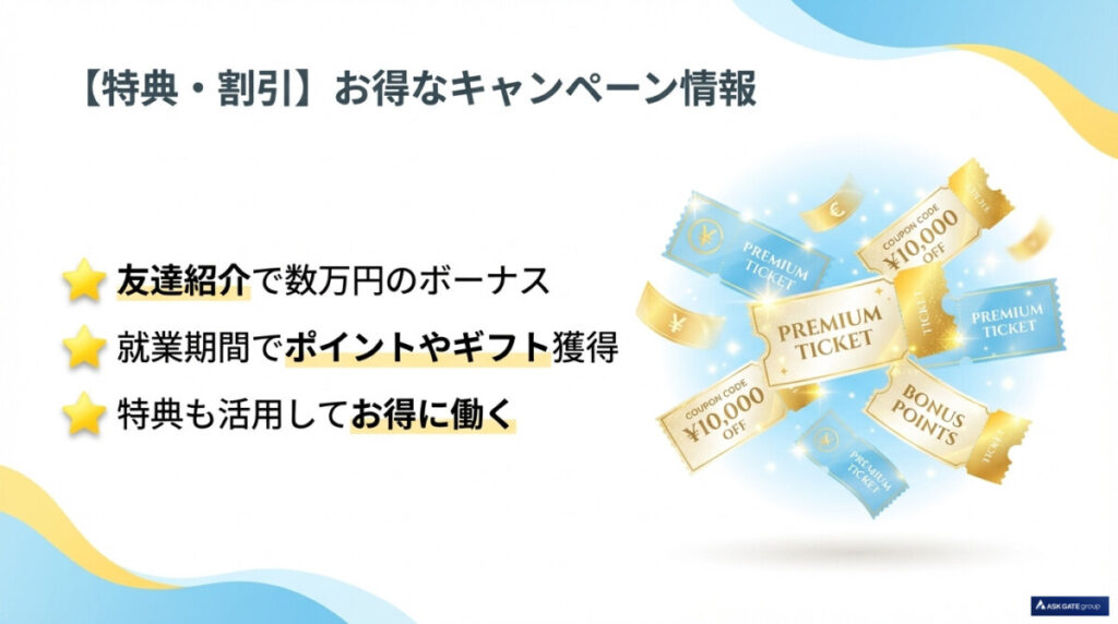 京都のリゾートバイトでお得な特典・クーポン・割引情報