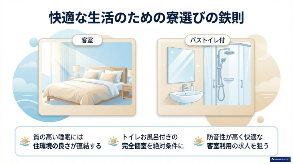「完全個室寮・客室利用」を妥協しない！60代が快適な生活コストを実現する方法