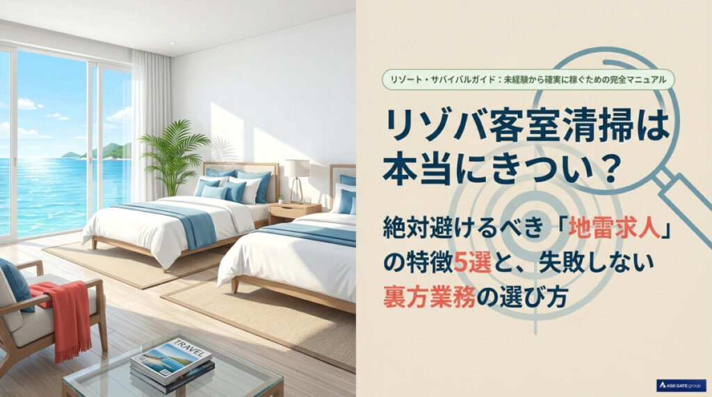 リゾバ客室清掃 きつい