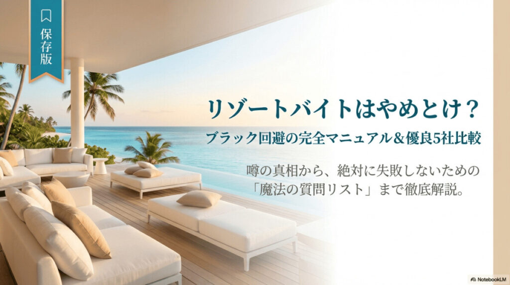 リゾートバイト　やめとけ