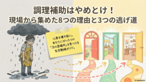 調理補助はやめとけ！現場から集めた8つの理由と3つの逃げ道
